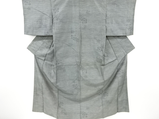 JAPANESE KIMONO / ANTIQUE KIMONO / SILK / TSUMUGI / WOVEN MAPLE